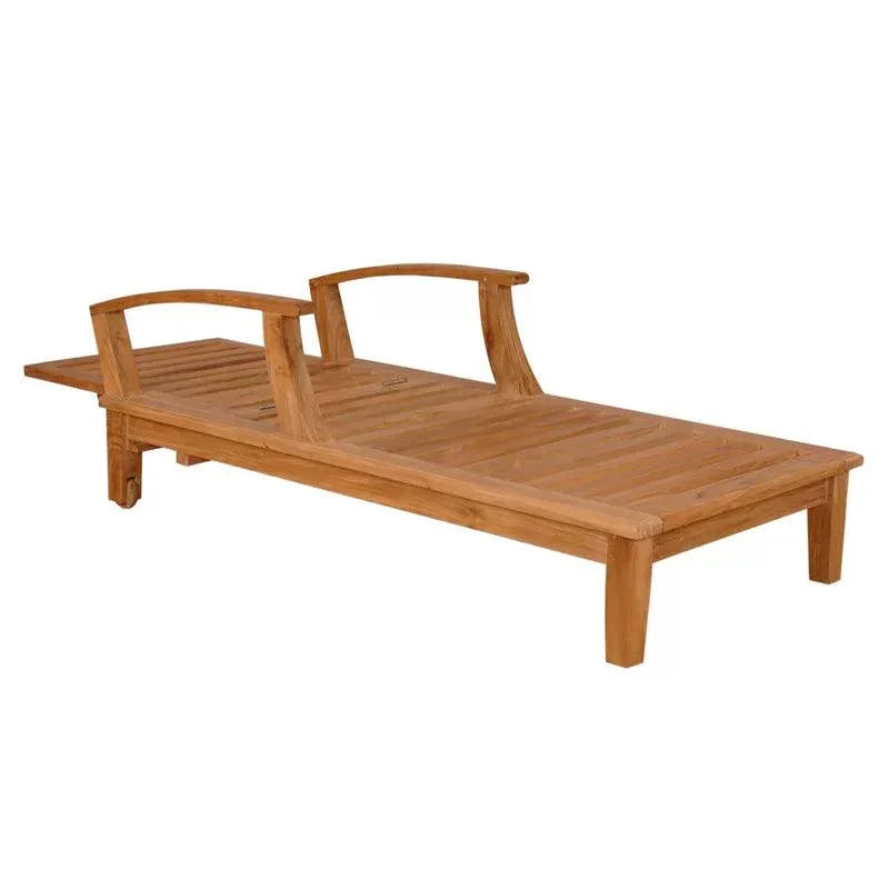 HiTeak Delano Teak Reclining Sunlounger Sunbrella Cushion