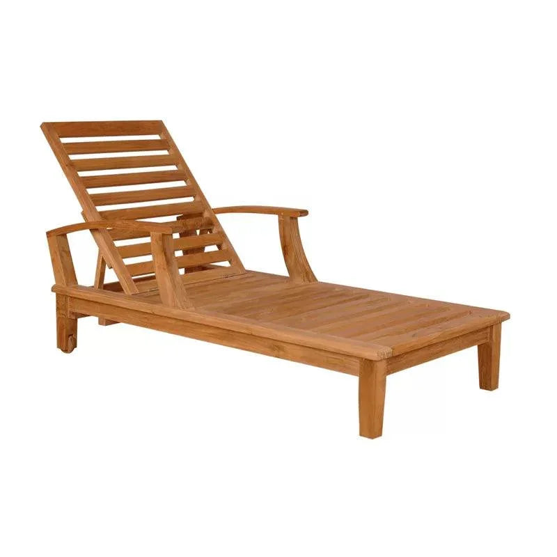 HiTeak Delano Teak Reclining Sunlounger Sunbrella Cushion