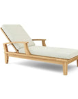 HiTeak Delano Teak Reclining Sunlounger Sunbrella Cushion