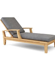 HiTeak Delano Teak Reclining Sunlounger Sunbrella Cushion