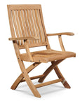 Devon Teak Folding Outdoor Armchair-Outdoor Lounge Chairs-HiTeak-LOOMLAN