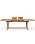 HiTeak Devon Teak Patio Rectangular Family Dining Set 9PC