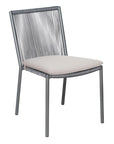 Dining Side Chair Set of Two - Dark Gray Outdoor-Outdoor Dining Chairs-Seasonal Living-LOOMLAN