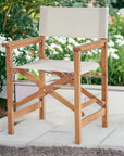 Director Teak Folding Outdoor Folding Armchair-Outdoor Dining Chairs-HiTeak-LOOMLAN