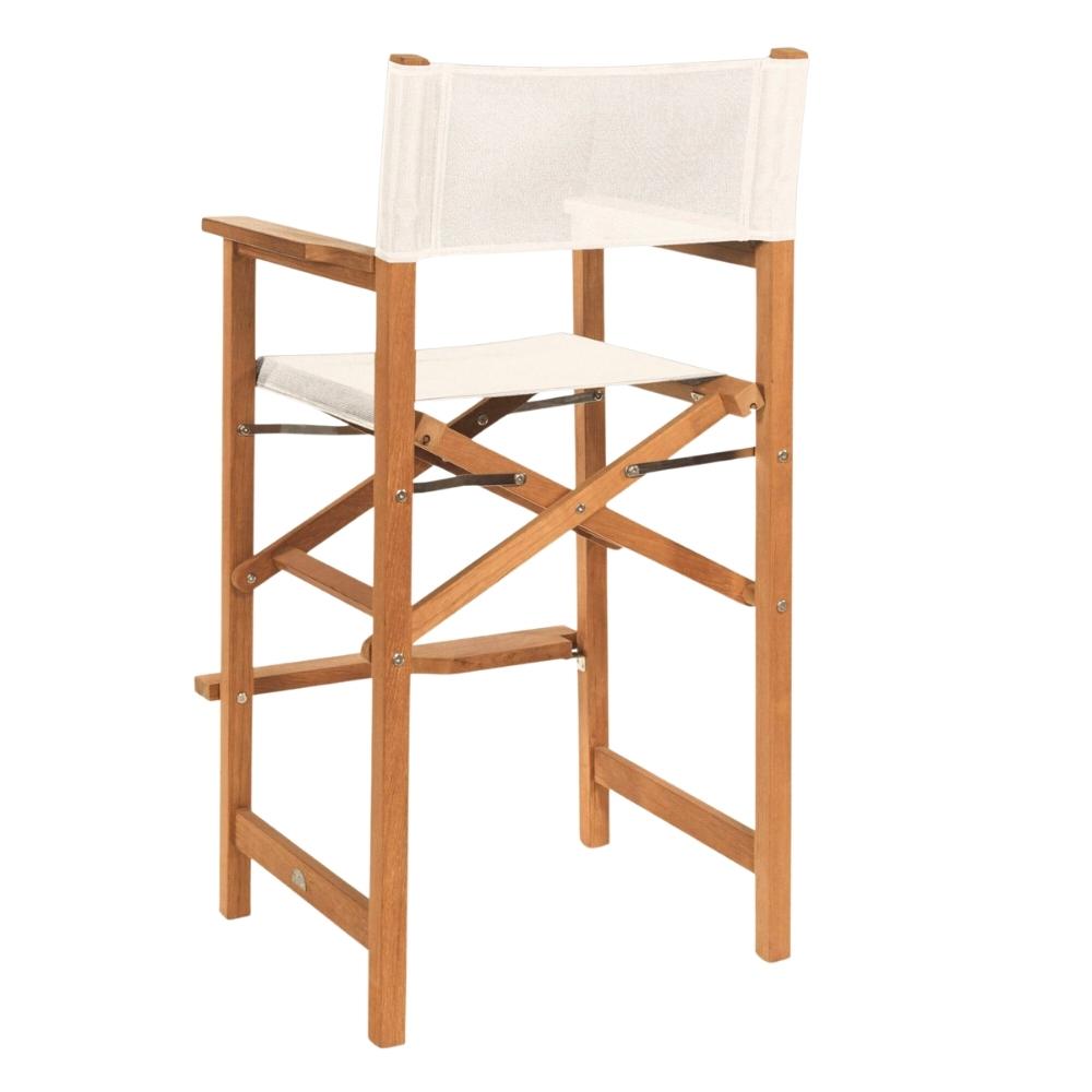 Director Teak Outdoor Counter Height Armchair-Outdoor Counter Stools-HiTeak-LOOMLAN