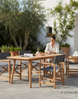 HiTeak Director Teak Patio Family Dining Set 7PC