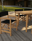 HiTeak Director Teak Patio Family Dining Set 7PC