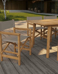 HiTeak Director Teak Patio Family Dining Set 7PC