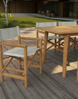 HiTeak Director Teak Patio Family Dining Set 7PC