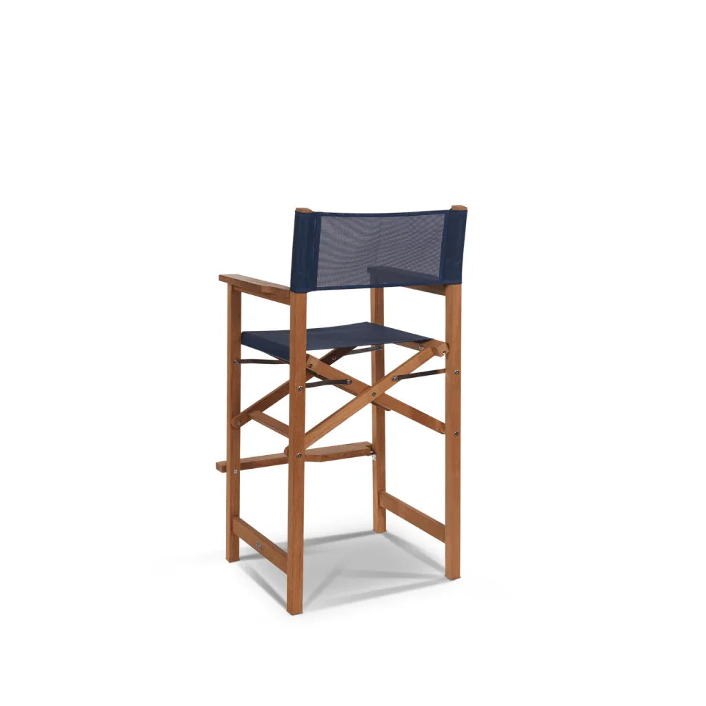 HiTeak Director Teak Patio Square Bar Height Dining Set 3PC
