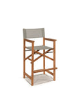 HiTeak Director Teak Patio Square Bar Height Dining Set 3PC
