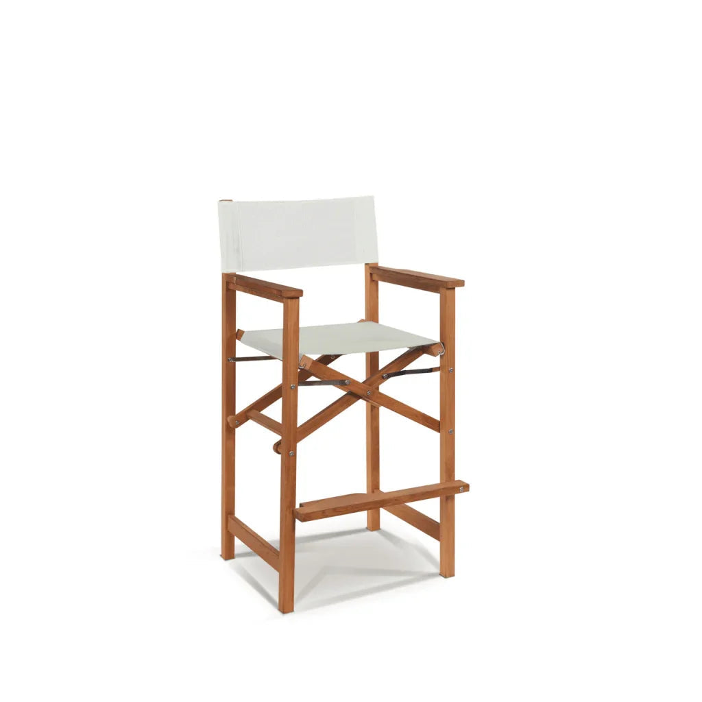 HiTeak Director Teak Patio Square Bar Height Dining Set 3PC