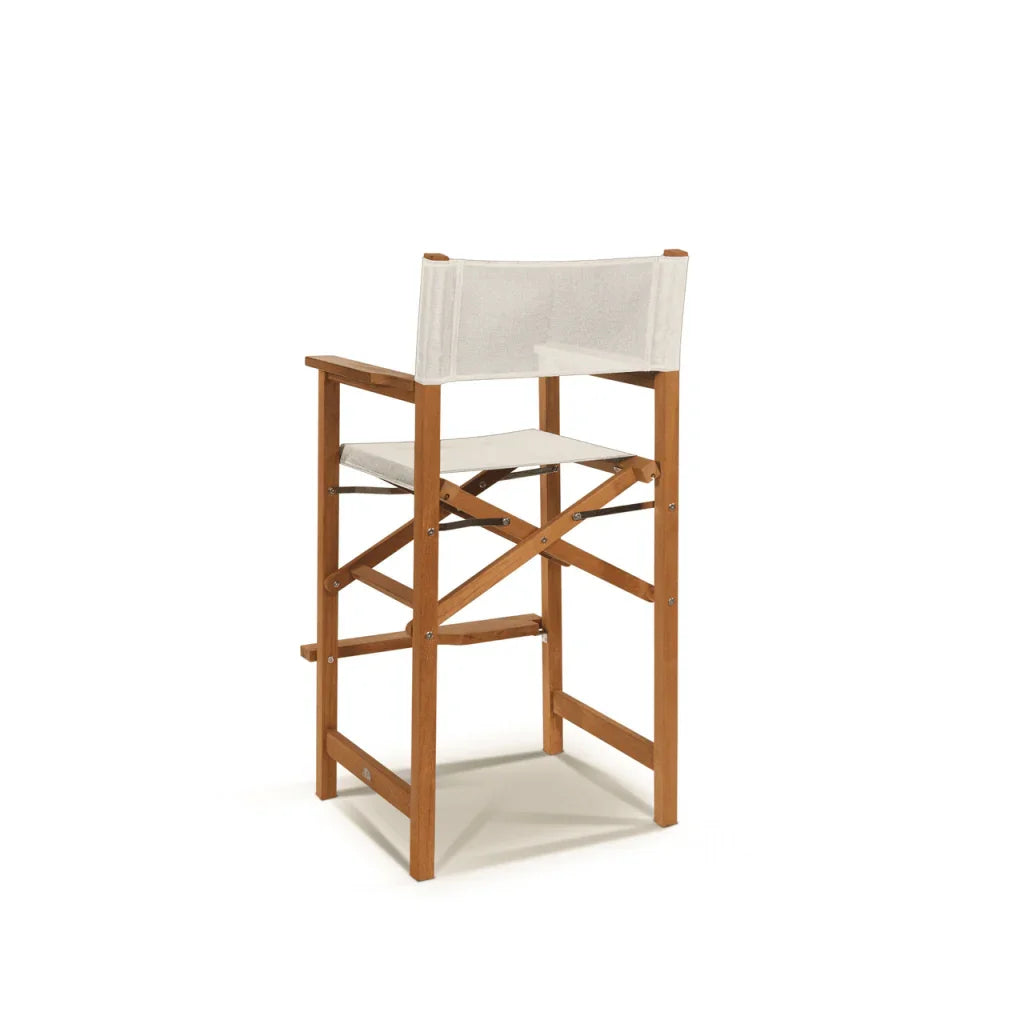 HiTeak Director Teak Patio Square Bar Height Dining Set 3PC