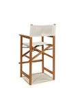 HiTeak Director Teak Patio Square Bar Height Dining Set 3PC