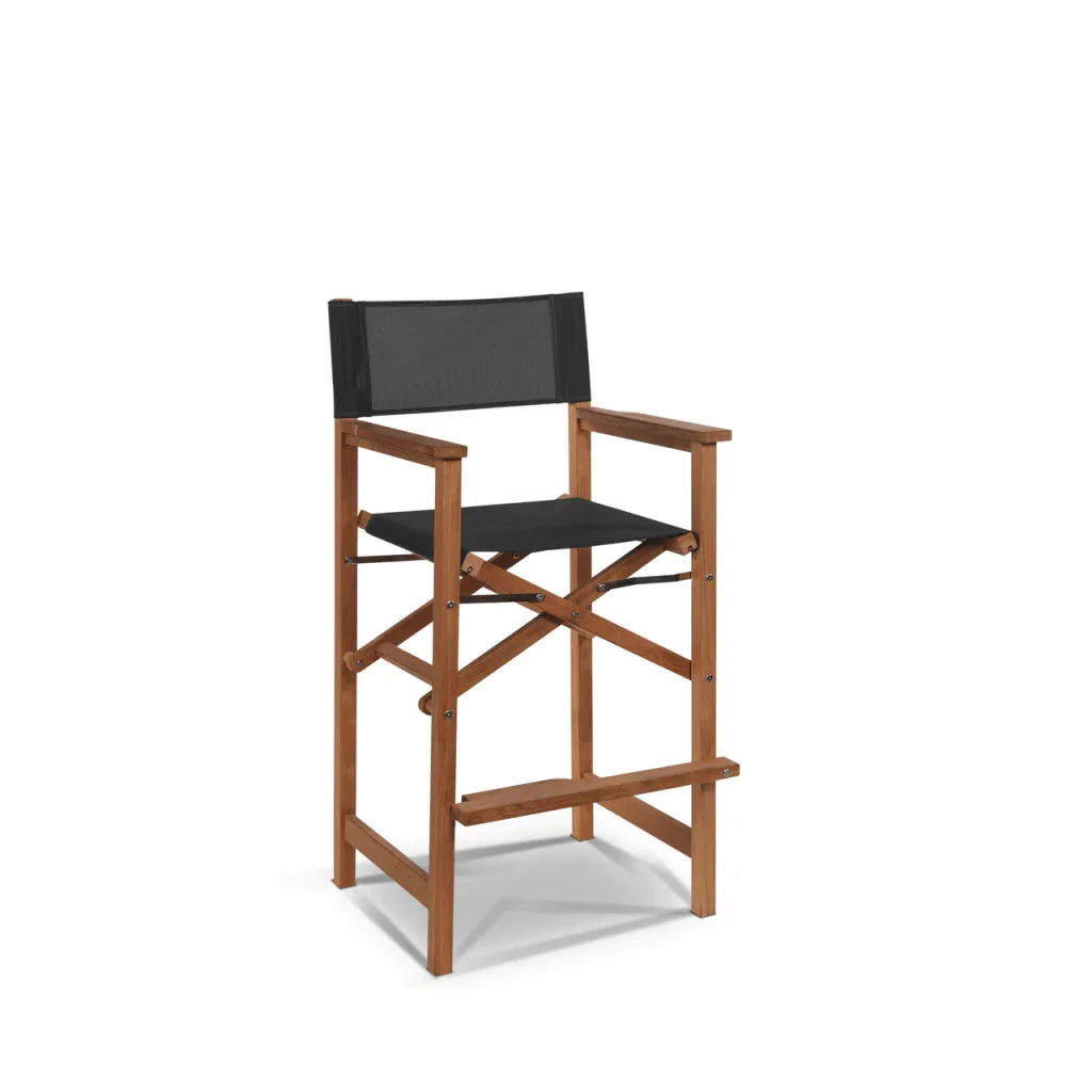 HiTeak Director Teak Patio Square Bar Height Dining Set 3PC