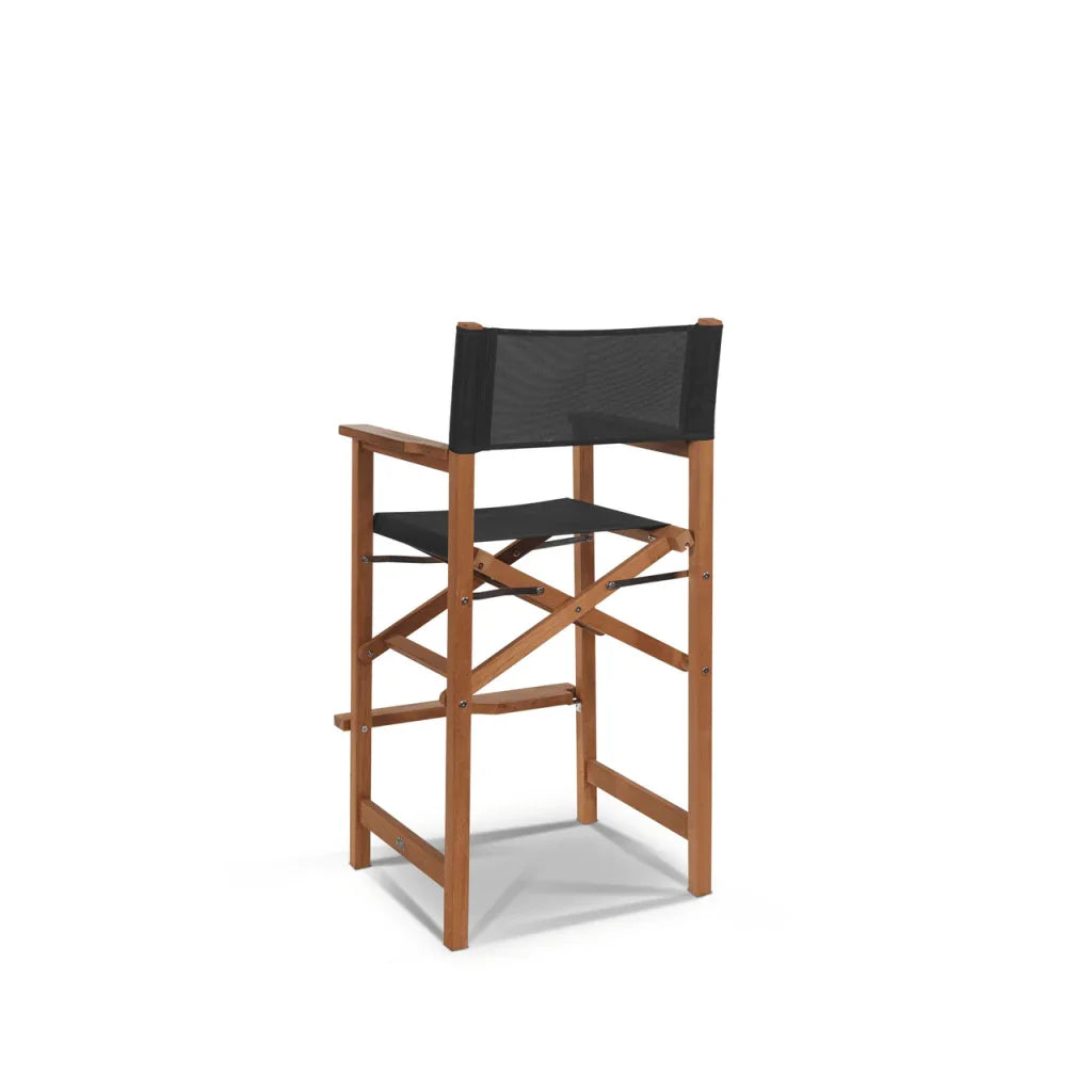 HiTeak Director Teak Patio Square Bar Height Dining Set 3PC