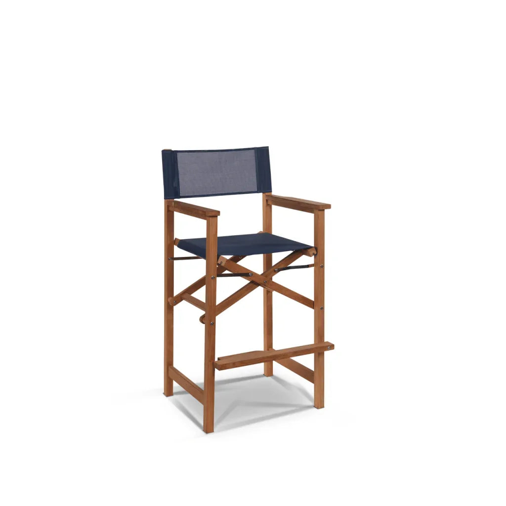 HiTeak Director Teak Patio Square Bar Height Dining Set 3PC