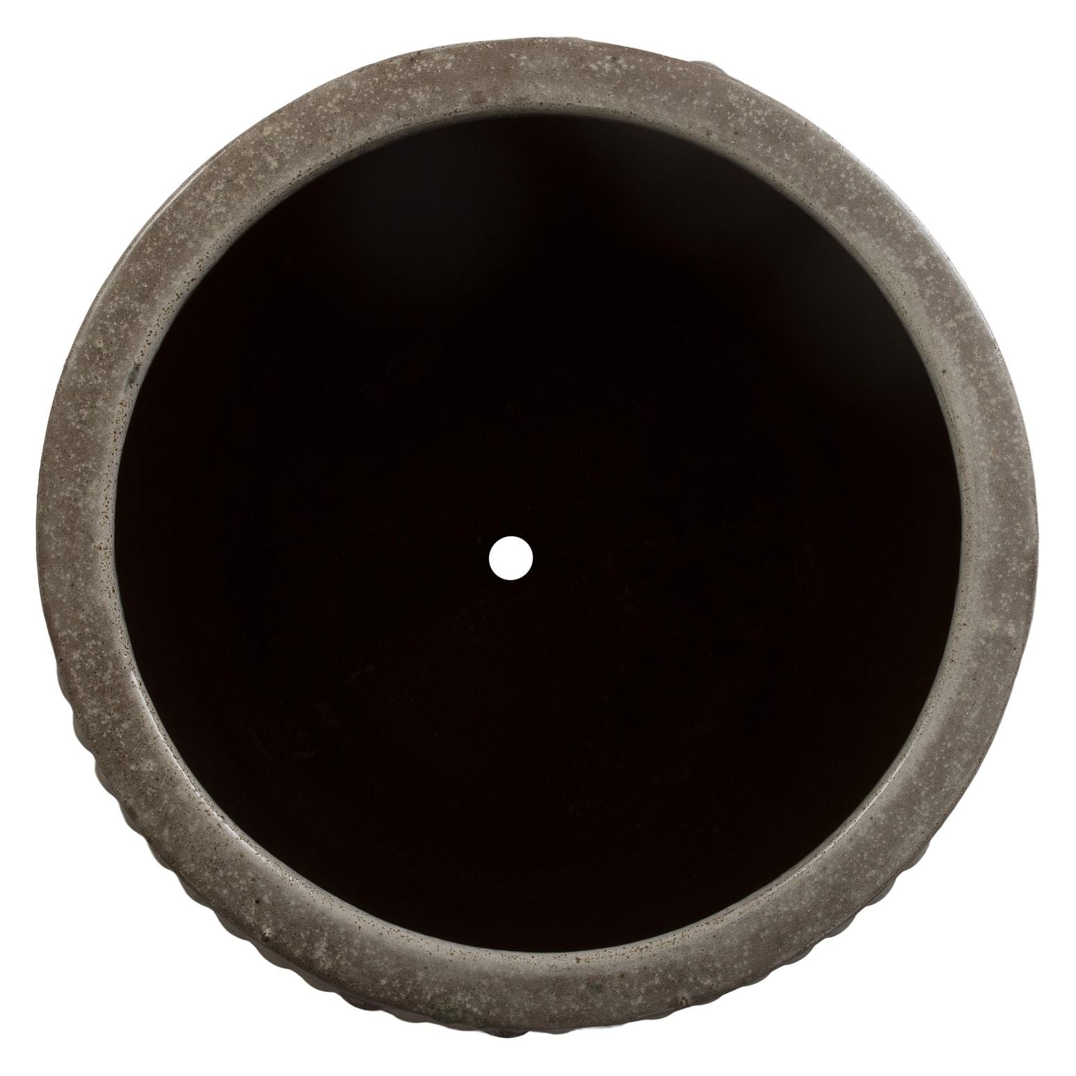 Emissary Dolly Tub Grey Ceramic Outdoor Planter