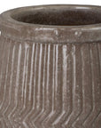 Emissary Dolly Tub Grey Ceramic Outdoor Planter