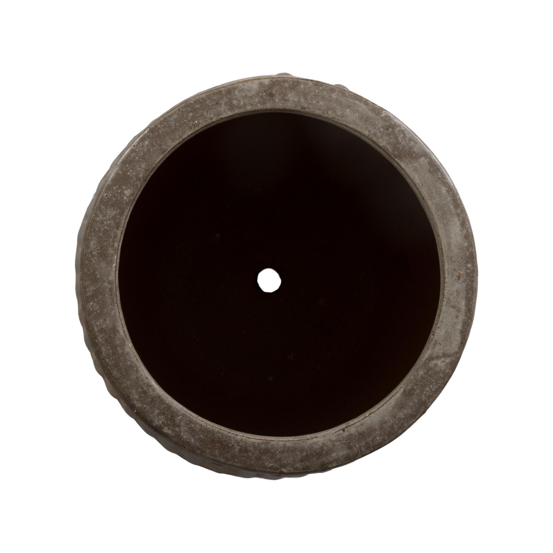 Emissary Dolly Tub Grey Ceramic Outdoor Planter