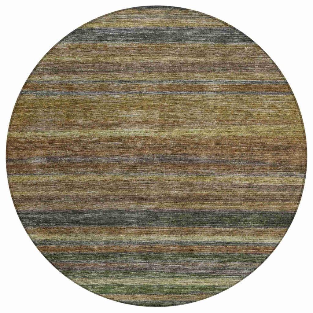 LOOMLAN Rugs Doravine Brown Washable Indoor-Outdoor Rug