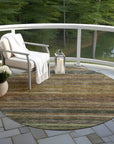 LOOMLAN Rugs Doravine Brown Washable Indoor-Outdoor Rug