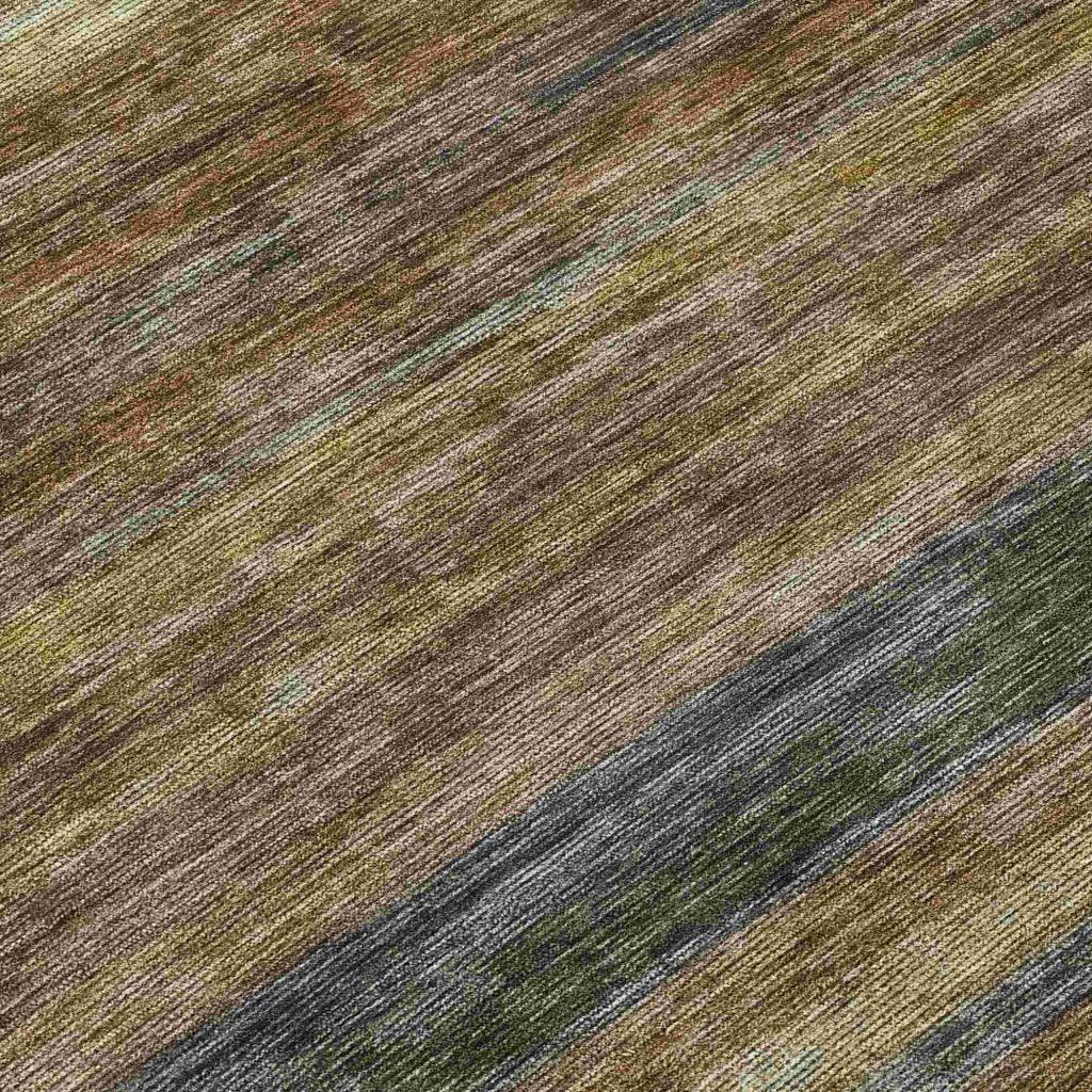 LOOMLAN Rugs Doravine Brown Washable Indoor-Outdoor Rug
