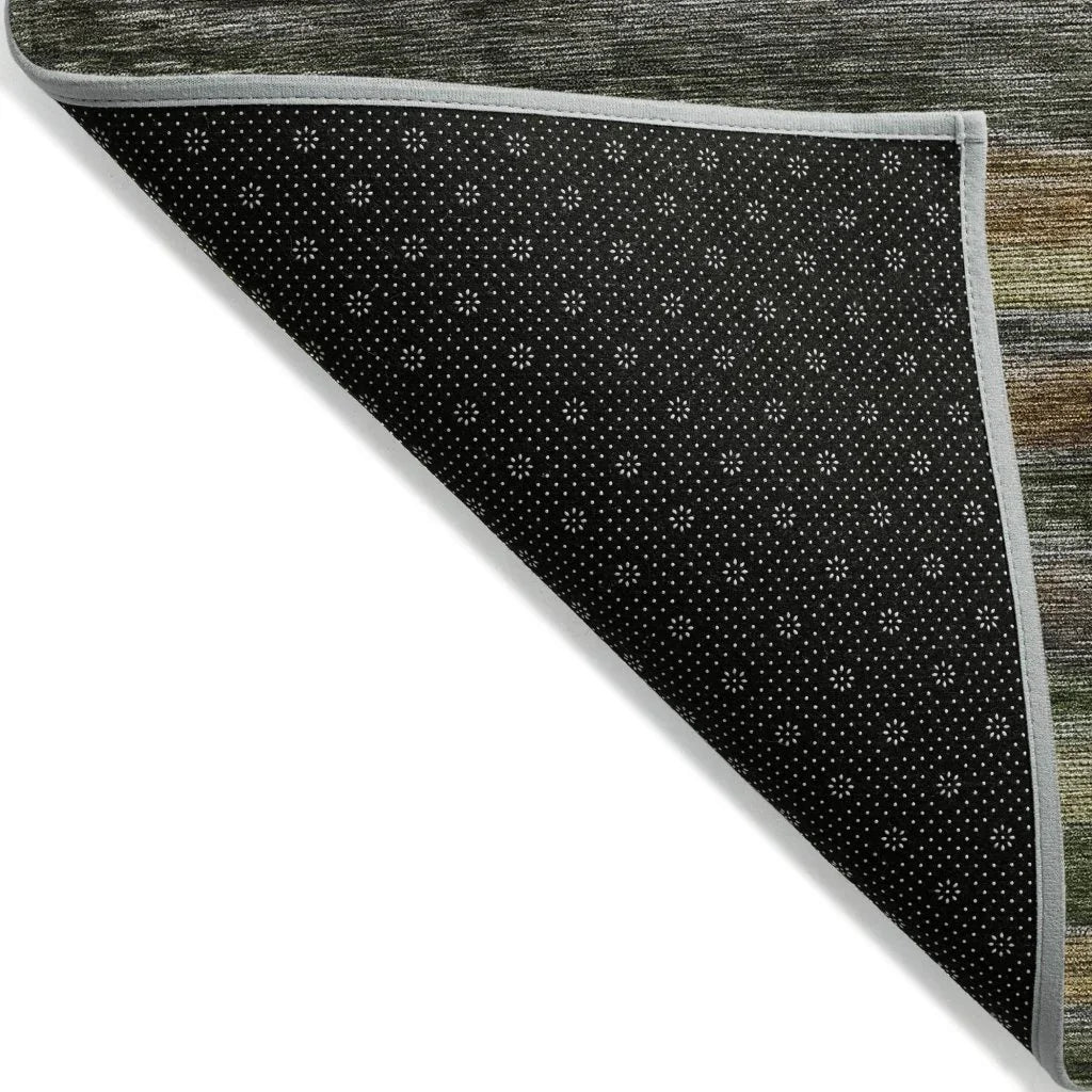 LOOMLAN Rugs Doravine Brown Washable Indoor-Outdoor Rug