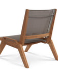 Draper Teak Outdoor Sling Chat Chair-Outdoor Accent Chairs-HiTeak-LOOMLAN