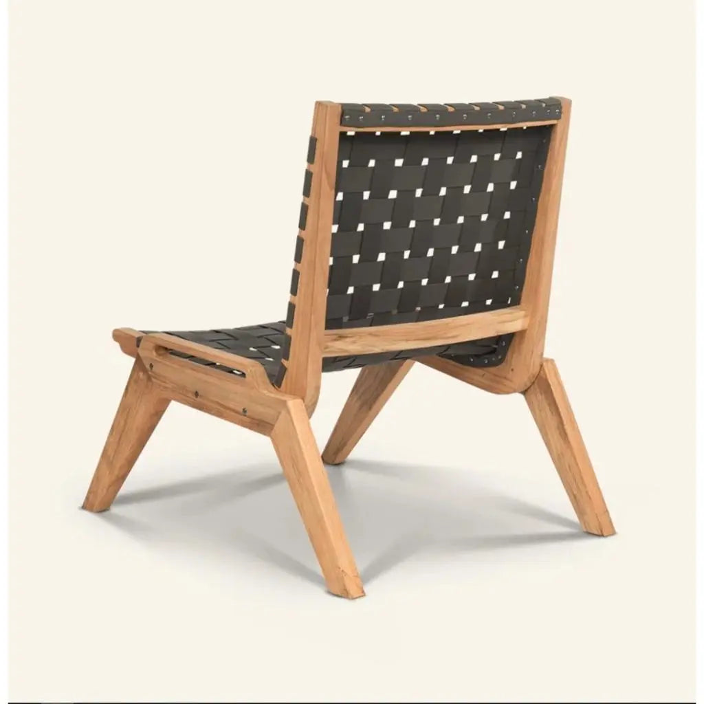 HiTeak Draper Teak Outdoor Woven Chat Chair