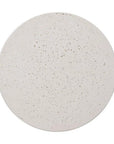 Emissary Drum 18 in. Round Chalk White Terrazzo Garden Stool