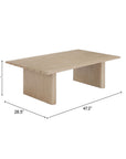 Zuo Modern Duna Aluminum Outdoor Coffee Table