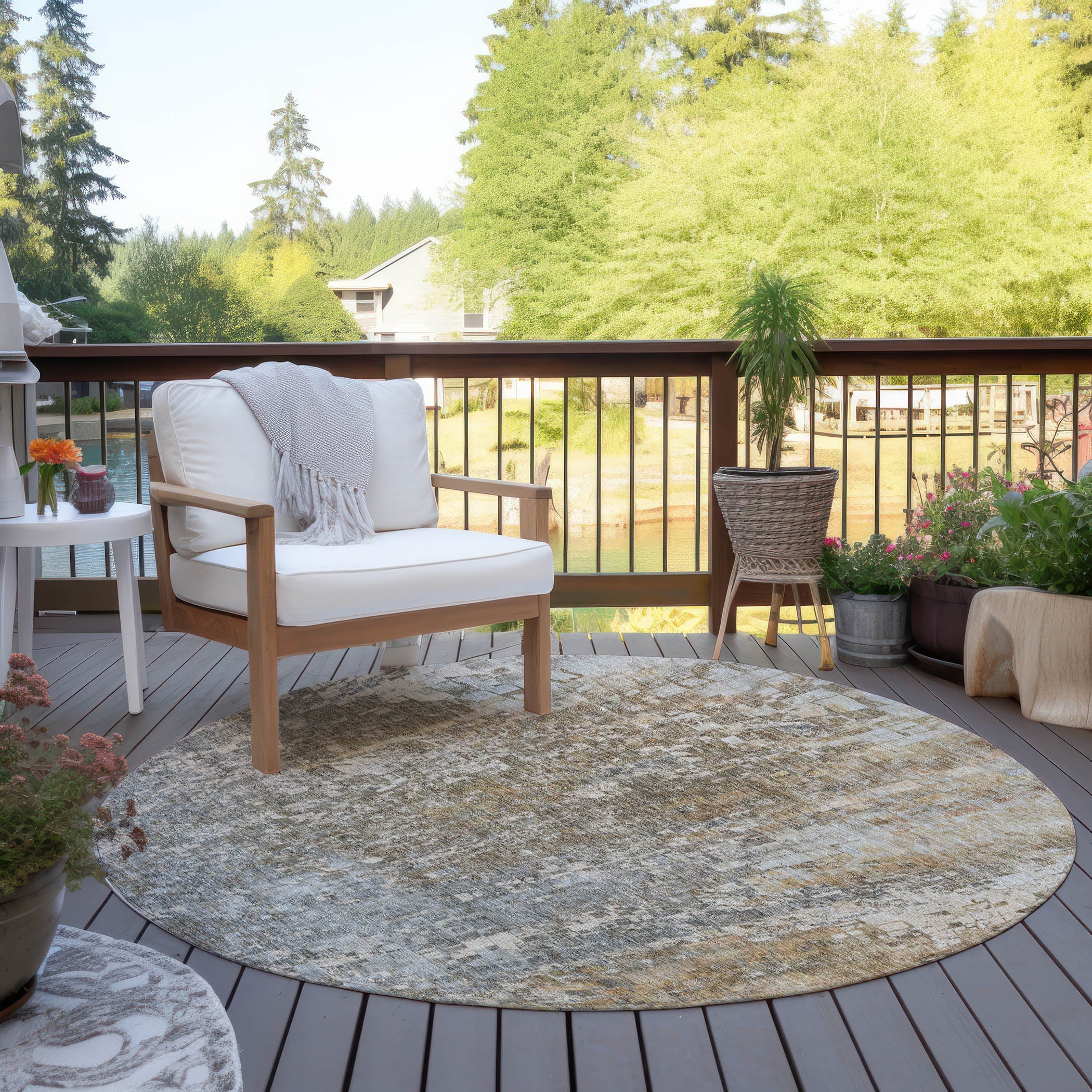 Addison Rugs Dust Echo Beige Washable Indoor-Outdoor Rug