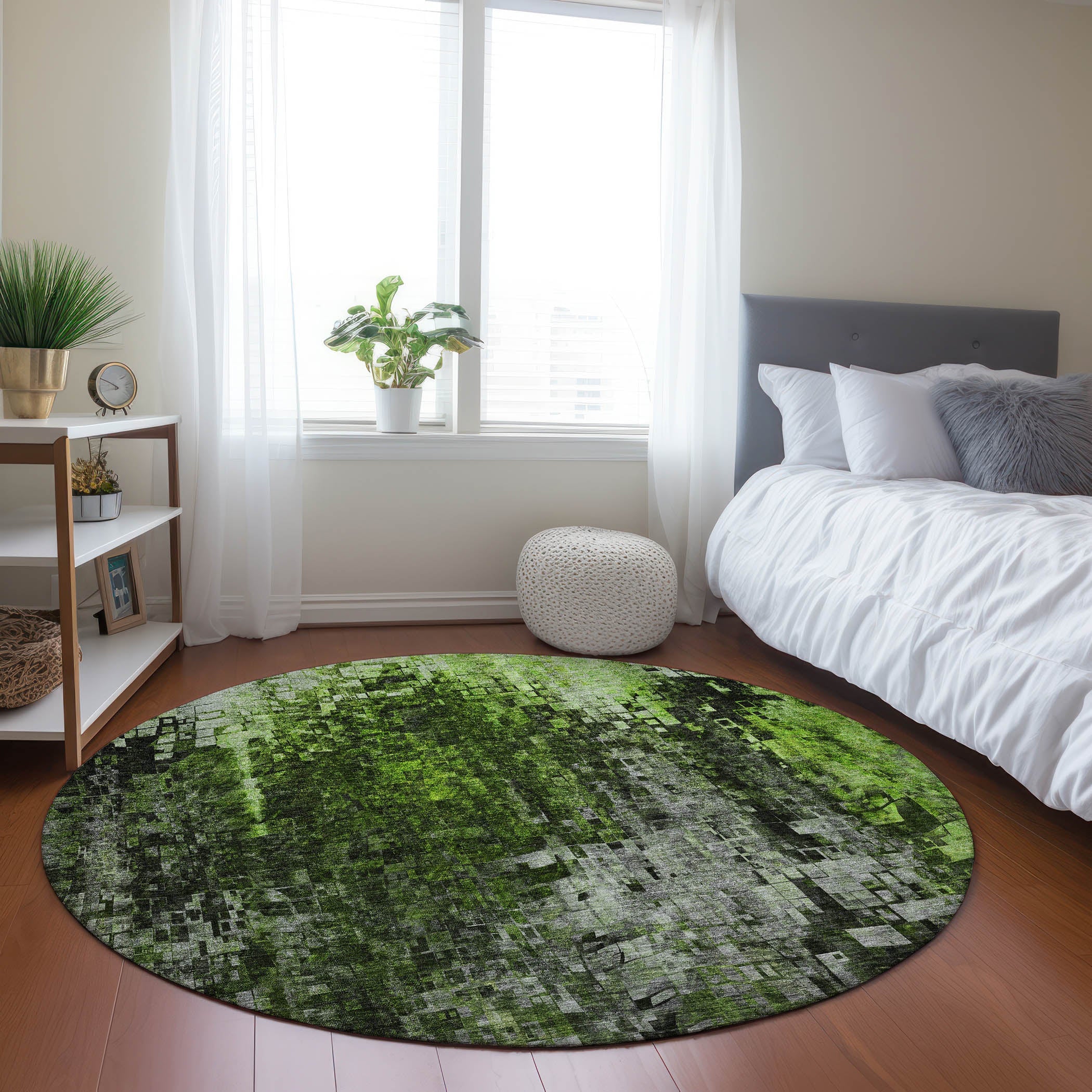 Addison Rugs Dust Echo Green Washable Indoor-Outdoor Rug