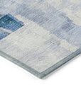 LOOMLAN Rugs Elanor Blue Washable Indoor-Outdoor Rug