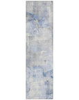 LOOMLAN Rugs Elanor Blue Washable Indoor-Outdoor Rug