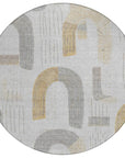 LOOMLAN Rugs Elas Gray Washable Indoor-Outdoor Rug