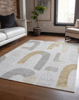LOOMLAN Rugs Elas Gray Washable Indoor-Outdoor Rug