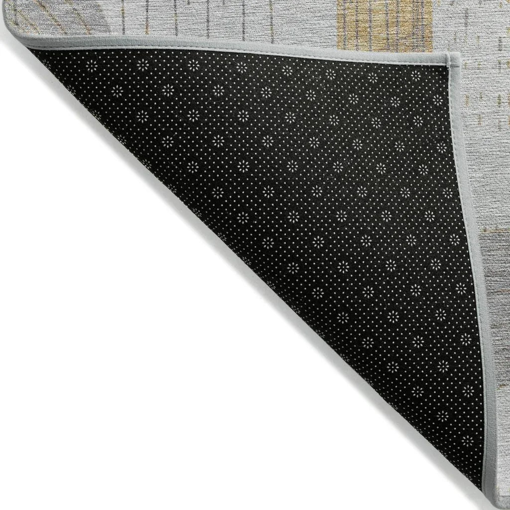 LOOMLAN Rugs Elas Gray Washable Indoor-Outdoor Rug