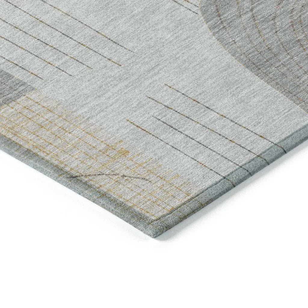 LOOMLAN Rugs Elas Gray Washable Indoor-Outdoor Rug