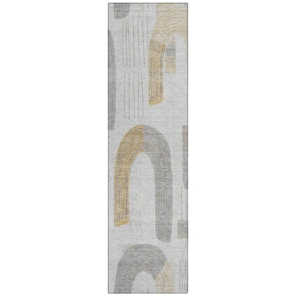 LOOMLAN Rugs Elas Gray Washable Indoor-Outdoor Rug