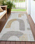 LOOMLAN Rugs Elas Gray Washable Indoor-Outdoor Rug