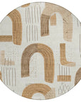 LOOMLAN Rugs Elas Ivory Washable Indoor-Outdoor Rug