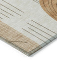 LOOMLAN Rugs Elas Ivory Washable Indoor-Outdoor Rug