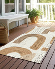 LOOMLAN Rugs Elas Ivory Washable Indoor-Outdoor Rug