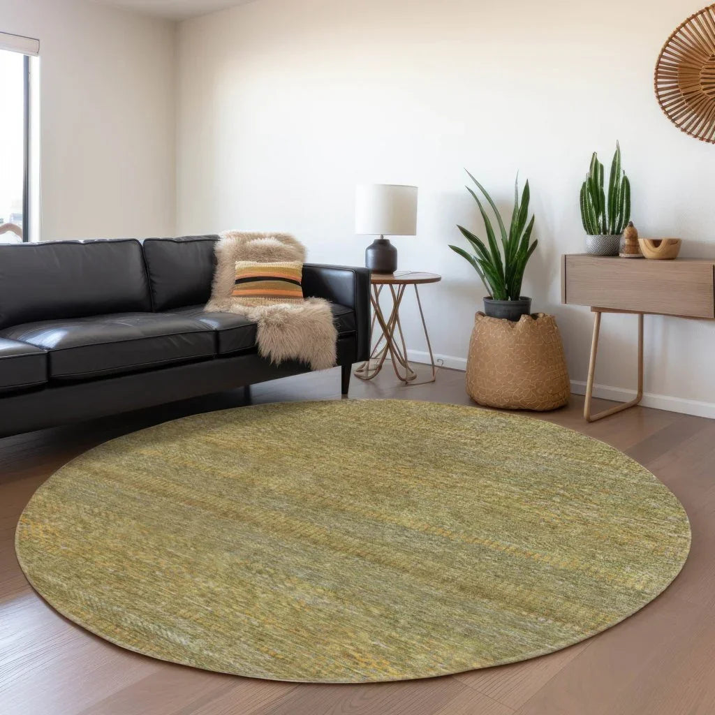 LOOMLAN Rugs Elenore Green Washable Indoor-Outdoor Rug