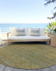 LOOMLAN Rugs Elenore Green Washable Indoor-Outdoor Rug