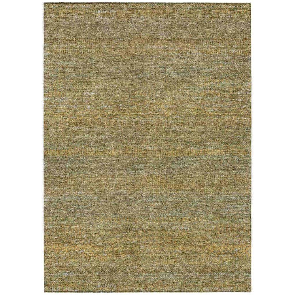 LOOMLAN Rugs Elenore Green Washable Indoor-Outdoor Rug