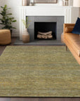 LOOMLAN Rugs Elenore Green Washable Indoor-Outdoor Rug