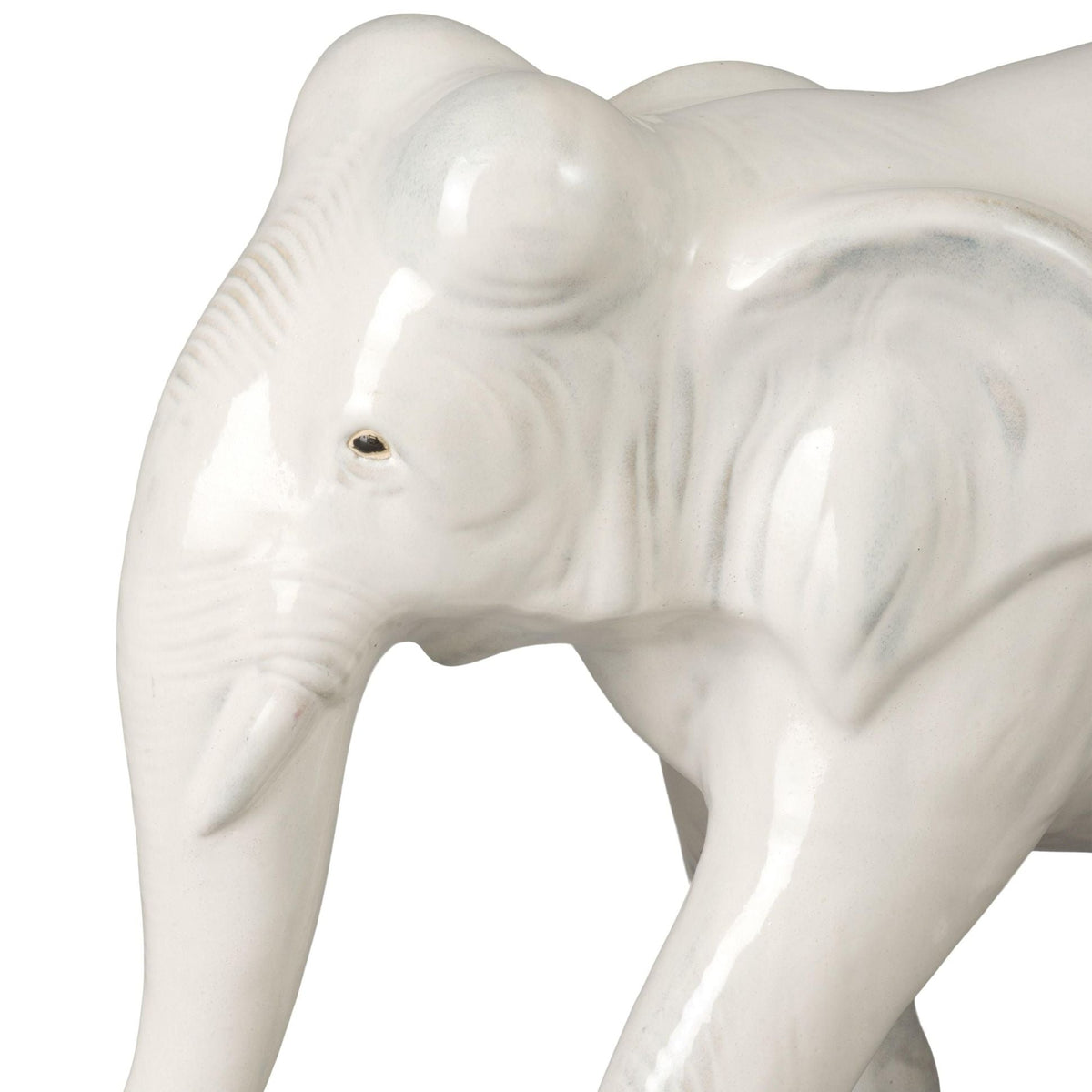 Emissary Elephant Moon White Ceramic Sculpture